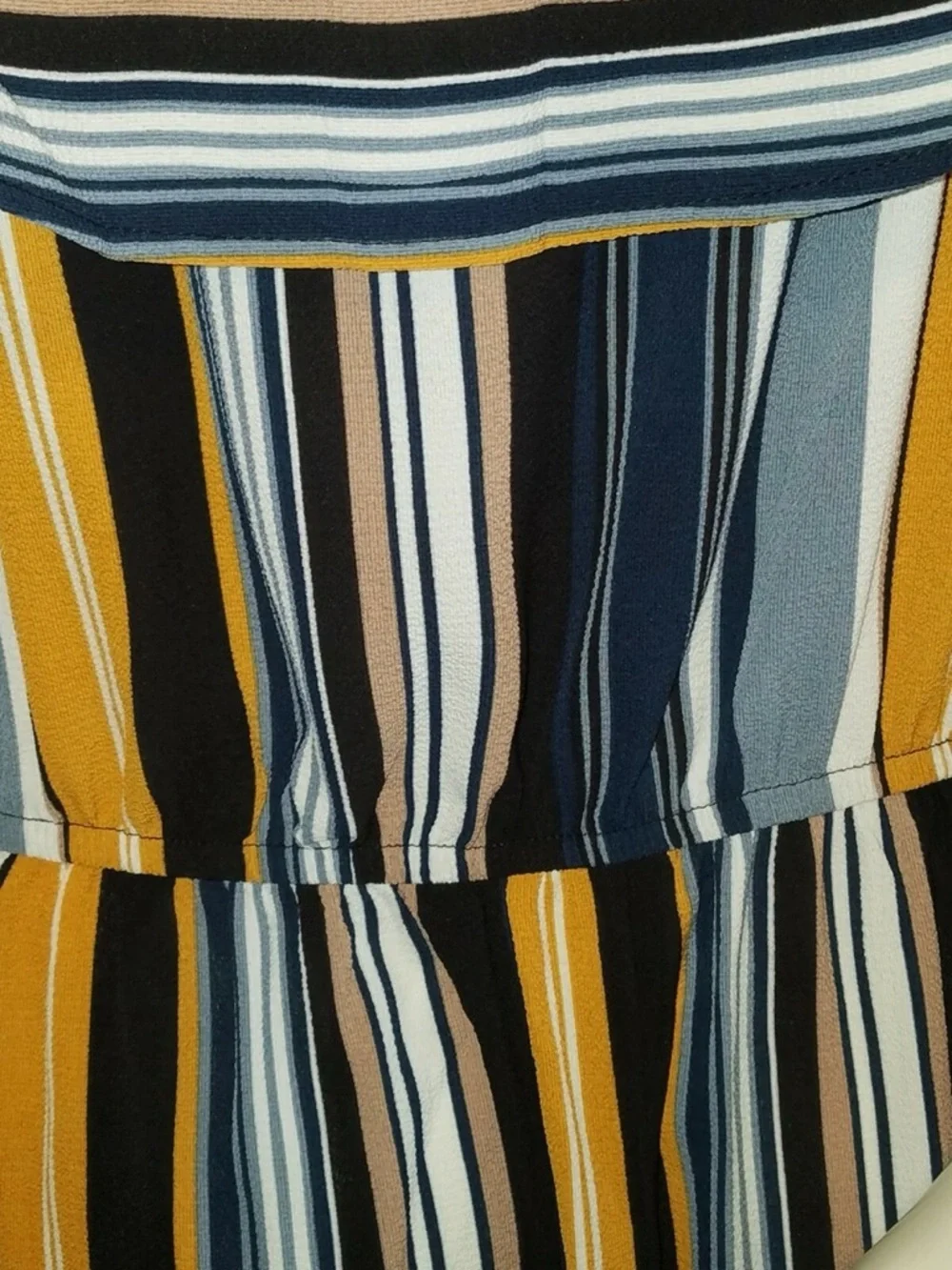 ✨ No Boundaries Junior's Ruffle Flounce Sleeveless Striped Jumpsuit SZ L (11-13 - Picture 2 of 13